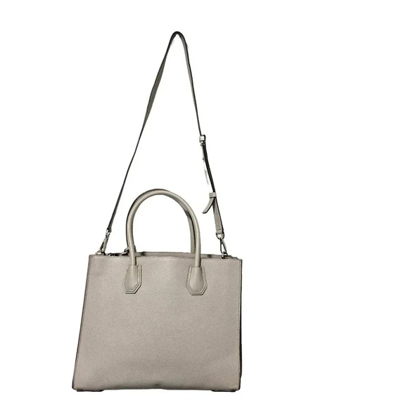 Michael Kors Mercer Large Convertible Pearl Grey Leather Tote Bag - Picture 5 of 16